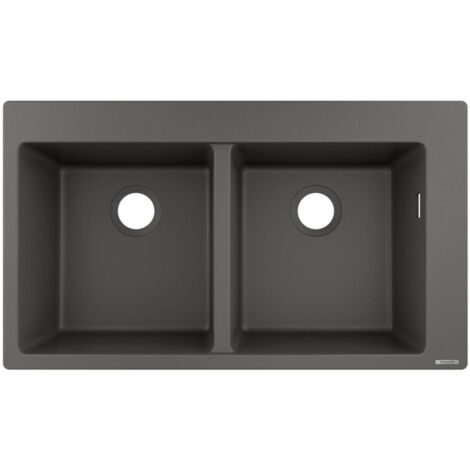 hansgrohe Einbauspüle S51 S510-F770370x370mm, Steingrau