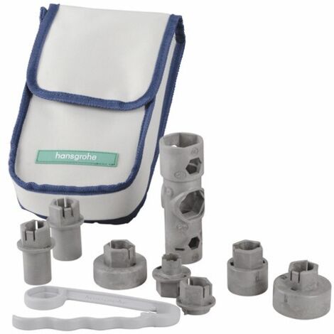Hansgrohe – Ensemble de clés de service en plastique robuste – Pour robinets, thermostats et douches – Facile à utiliser pour maintenance plomberie