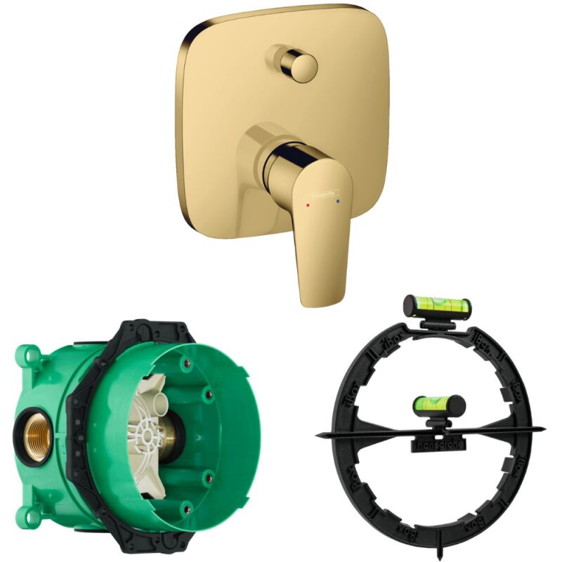 Façade Talis e mitigeur bain douche encastré Aspect doré poli avec corps encastré et outil - Hansgrohe