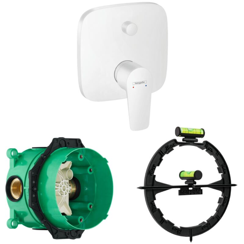 Façade Talis e mitigeur bain douche encastré Blanc mat avec corps encastré et outil - Hansgrohe