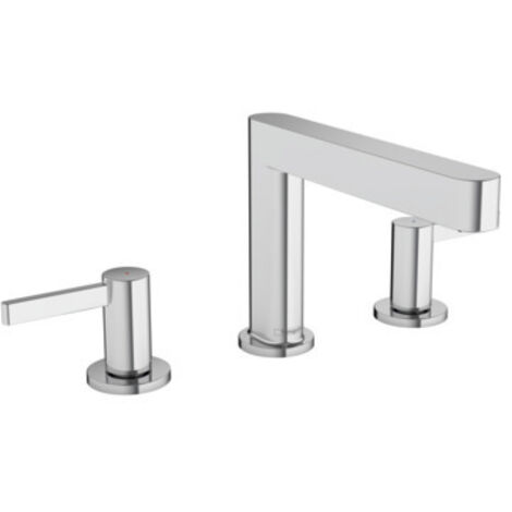 hansgrohe Finoris 3-Loch Waschtischarmatur 110 mit Push-Open