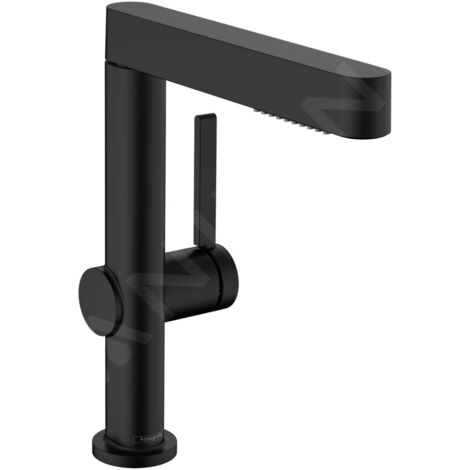 Hansgrohe Finoris - Mitigeur de lavabo 230, avec Push-Open et bec extractible, EcoSmart, noir mat 76063670