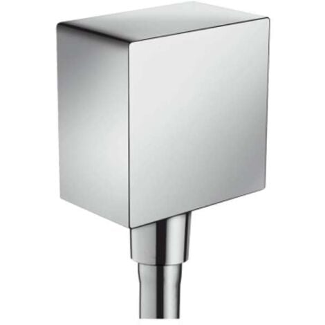Hansgrohe Fixfit - Attacco Square per flessibile doccia con valvola di non ritorno, cromato 26455000