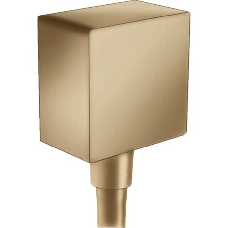 HANSGROHE FixFit Codo de conexión cuadrado Bronce cepillado