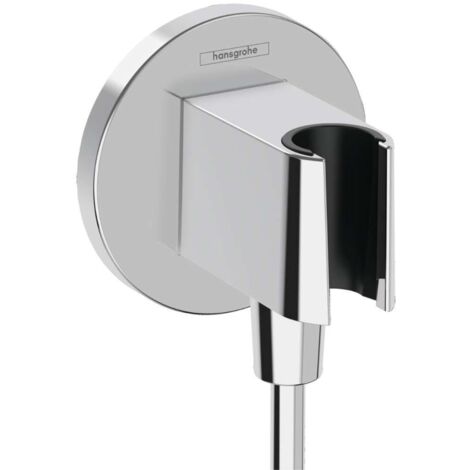 Hansgrohe Fixfit - Codo de ducha con soporte, cromo 26888000