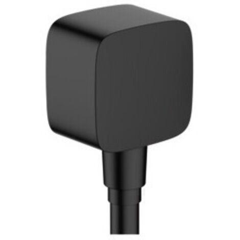 Hansgrohe Fixfit - Codo de ducha con válvula de retención, negro mate 26457670