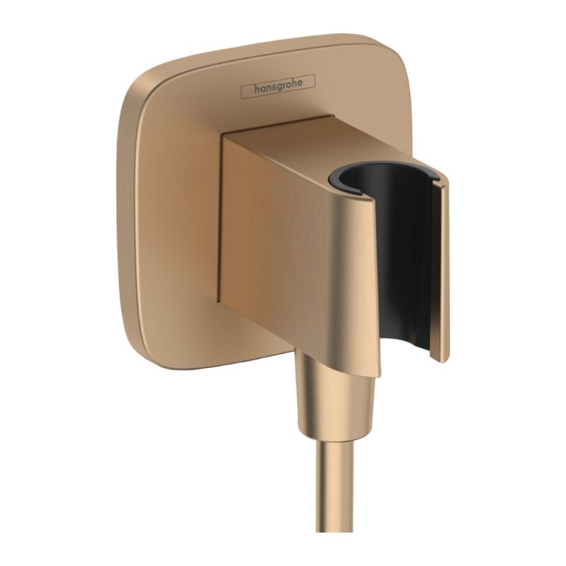 Support de douchette Hansgrohe FixFit q Bronze brossé