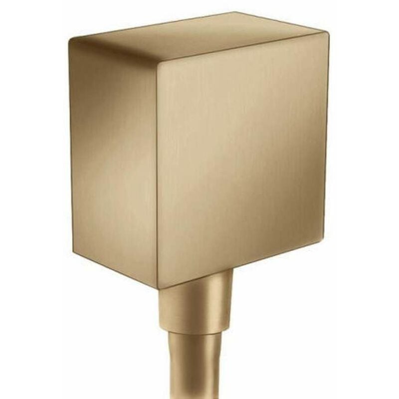 Hansgrohe - Fixfit - Raccord du flexible Square avec clapet anti-retour, bronze brossé 26455140