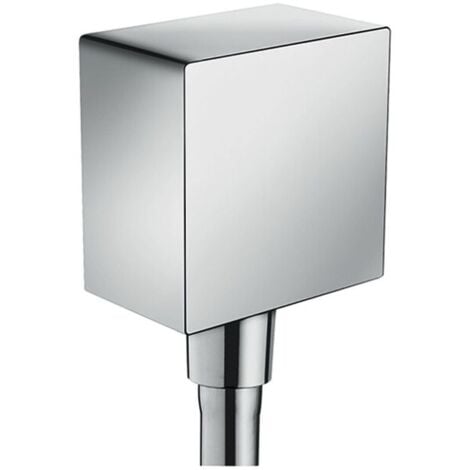 hansgrohe Fixfit Square Schlauchanschluss 26455000 chrom, Rückflussverhinderer und Kunststoffwinkel