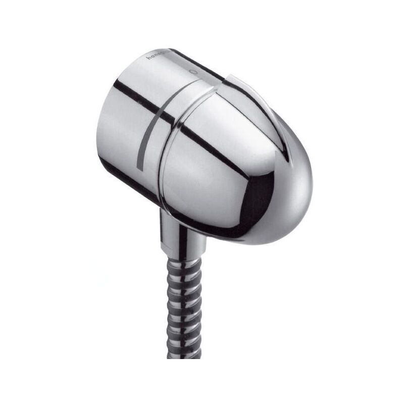 Hansgrohe - Coudes - Raccordement du flexible Fixfit e Stop avec robinet d'arrêt, chrome 27452000