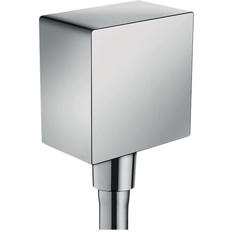 hansgrohe FixFit Wandanschluss DN 15 Square mit Rückflussverhinderer, Chrom