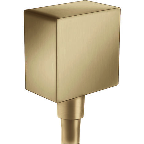 Hansgrohe Fixfit - Wandanschluss Square mit Rückflussverhinderer, Bronze gebürstet 26455140