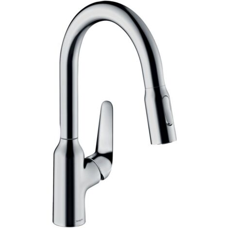 HANSGROHE Focus Küchenmischer M42 , mit herausziehbarer Handbrause 2-Strahlig verchromt - 71801000