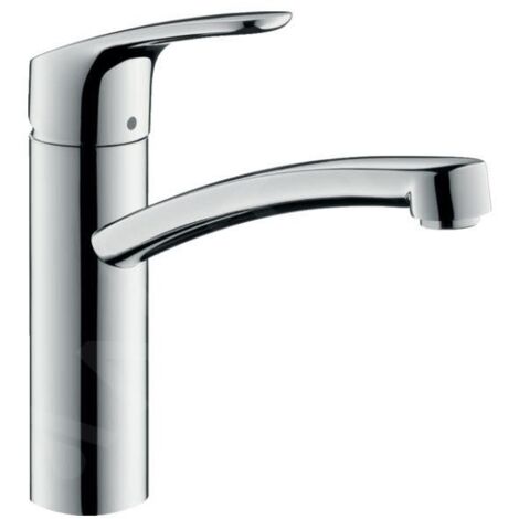 Hansgrohe – Mitigeur d'évier monocommandé 360° – EcoSmart, finition chrome – Débit 5 l/min – Pour chauffe-eau instantanés – 31826000