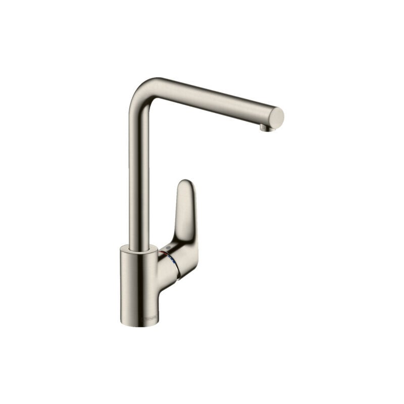 Focus M41 Single lever kitchen mixer 280 with swivel spout, 1 jet, Stainless steel finish (31817800) - Hansgrohe