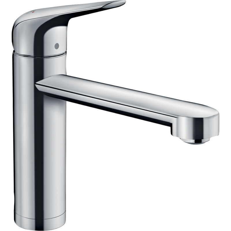 Hansgrohe - Focus Robinet de cuisine M42 120 1jet 71807000 bec orientable 360°, installation devant fenêtre, chromé