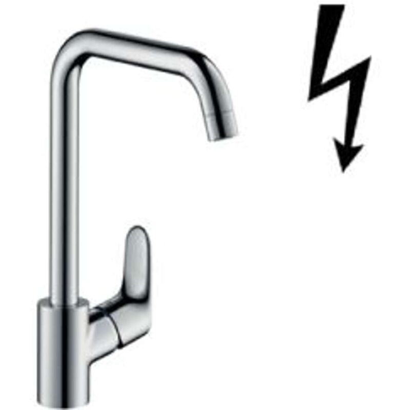 Hansgrohe - Focus M41 - Mitigeur d'évier pour chauffe-eau instantané, chrome 31822000