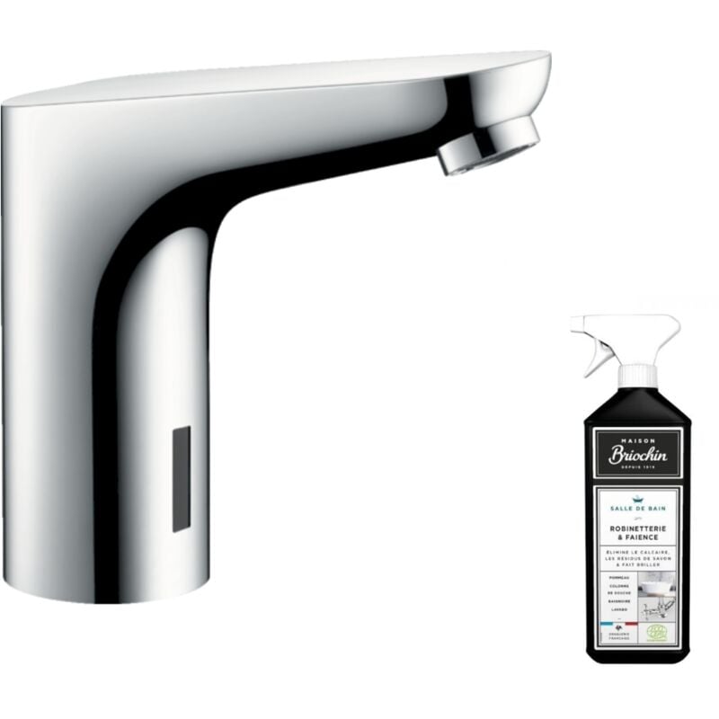 Mitigeur lavabo infrarouge Hansgrohe Focus chrome + nettoyant Briochin - chrome