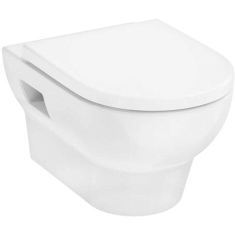 Hansgrohe GladeLake S - WC suspendu avec abattant, AquaChannel Flush, Rimless, EcoSmart, blanc 60201450