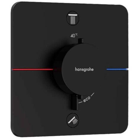 Hansgrohe HG ShowerSelect Comfort Q Termostato empotrado para 2 salidas negro mate, 15583670