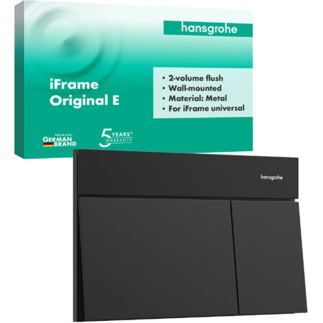 Hansgrohe iFrame Element E - WC-Betätigungsplatte, schwarz matt 66003670