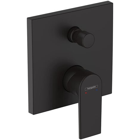 Hansgrohe Vernis Blend - Conjunto de ducha Showerpipe 240 con termostato, 2  chorros, negro mate 26426670