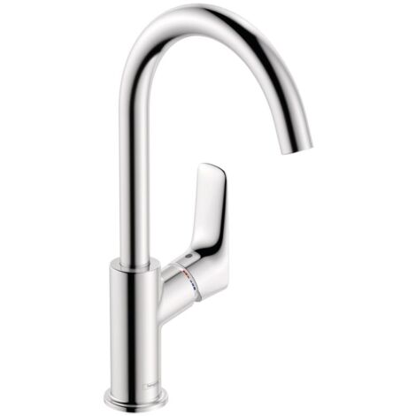 hansgrohe Logis Einhebel-Waschtischmischer 210mm 5l/min Chrom mit Schwenkauslauf und Zugstangen-Garnitur