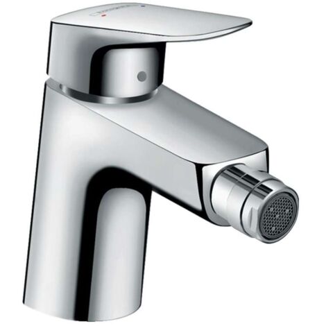 Hansgrohe Logis - Grifo de bidé 70 con conjunto de desagüe y tirador, cromo 71203000