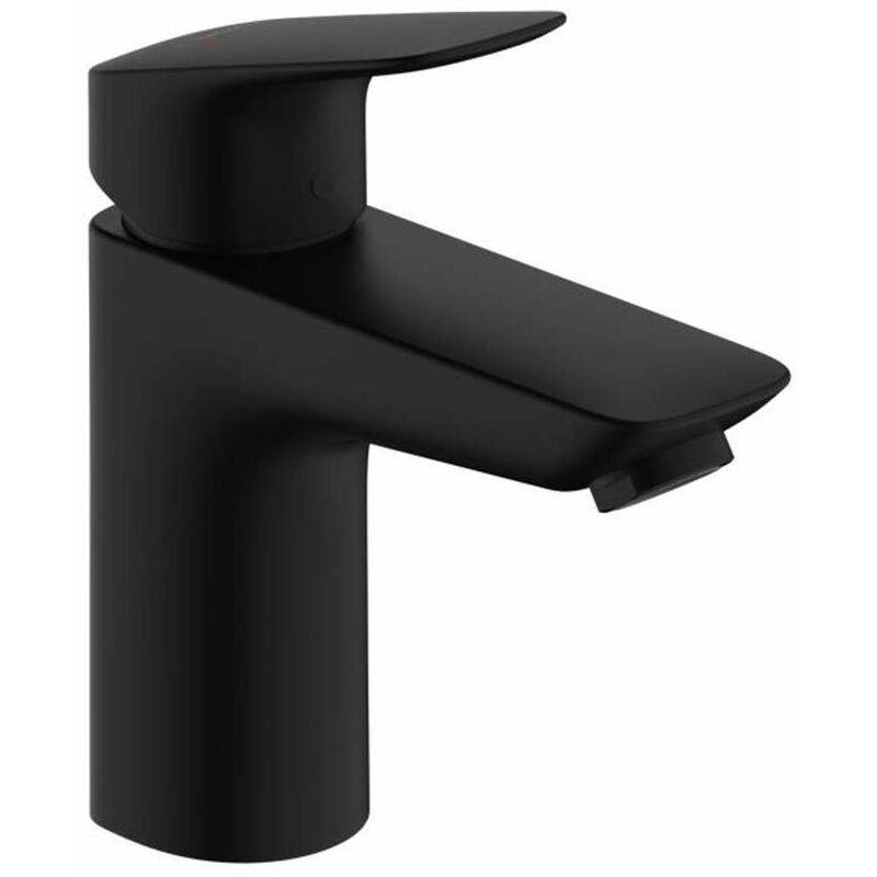 Hansgrohe - Logis - Mitigeur de lavabo avec vidage, EcoSmart, noir mat 71100670