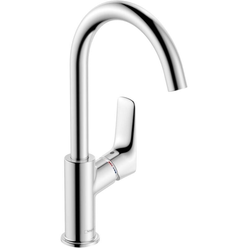 Hansgrohe - Mitigeur de lavabo Logis bec haut avec tirette et vidage synthétique chromé - 71130000