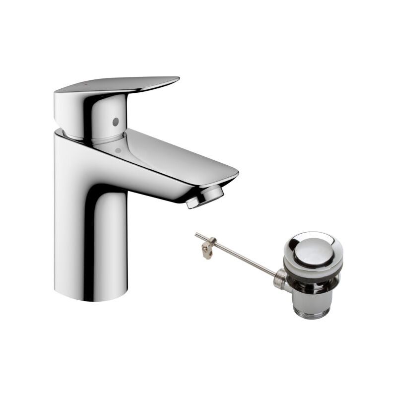 Hansgrohe - Logis 100 mitigeur lavabo 71171000 chromé , avec vidage métallique