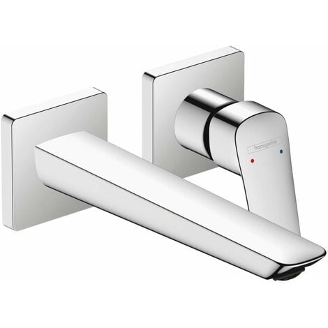 Hansgrohe Logis - Mitigeur de lavabo Fine encastré, installation 2 trous, EcoSmart, chrome 71256000