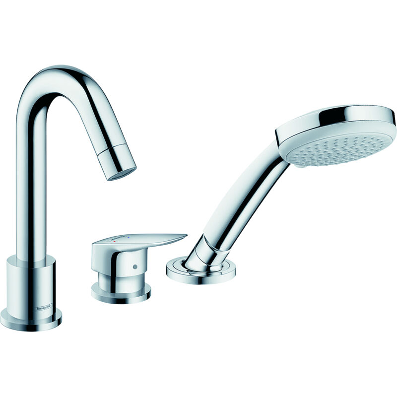 Logis mitigeur de bain 3 trous, pour Secuflex, saillie - Hansgrohe