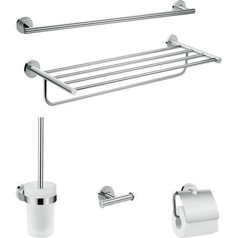 Hansgrohe Logis Universal - Ensemble d’accessoires pour salle de bains, chrome 41728000