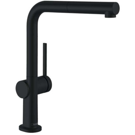 Hansgrohe M54 - Grifo de fregadero Talis con salida extraíble, EcoSmart, negro mate 72845670