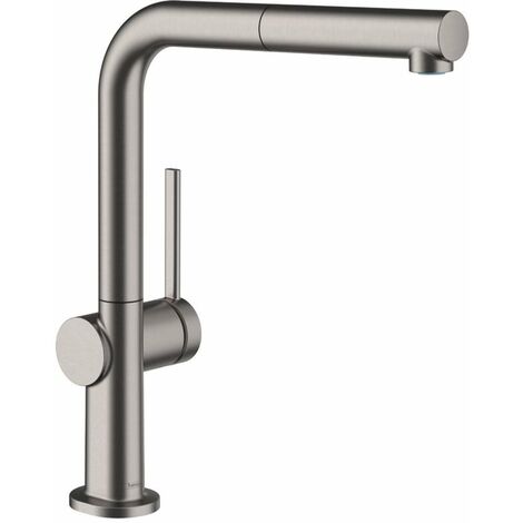 Hansgrohe M54 - Miscelatore Talis da lavello, con bocca di erogazione estraibile, cromo nero spazzolato 72808340