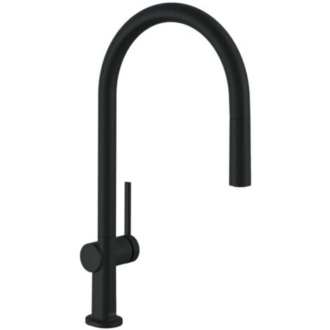 Hansgrohe M54 - Miscelatore Talis per lavello, con bocca di erogazione estraibile, sBox, nero opaco 72803670