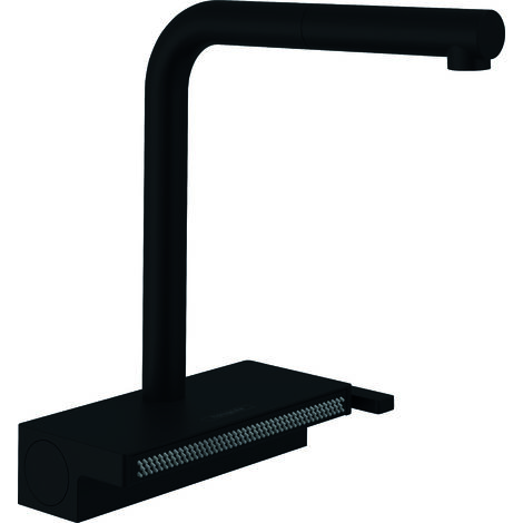 Hansgrohe M81 - Spültischarmatur  Aquno Select 250 mit ausziehbarer Brause und flachem Brausestrahl, sBox, schwarz matt 73830670