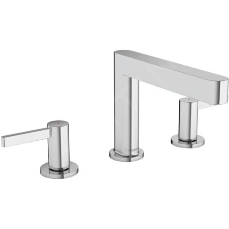 HANSGROHE Mélangeur de lavabo 3 trous 110, bonde Push-Open Finoris chromé