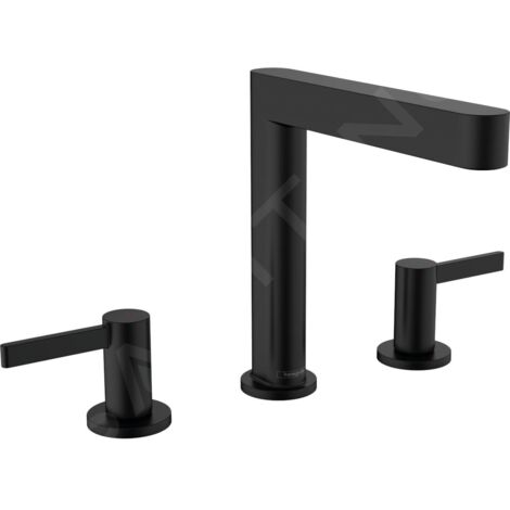 HANSGROHE Mélangeur de lavabo 3 trous 160, bonde Push-Open Finoris noir mat