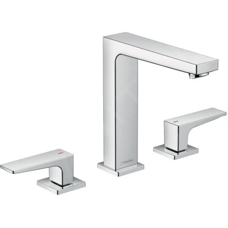 HANSGROHE Mélangeur lavabo Metropol 160 3 trous poignées manettes, bonde Push-Open chromé