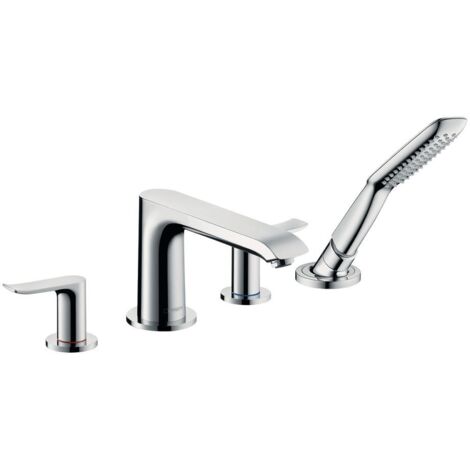 hansgrohe Metris 4-Loch Einhebel-Wannenrandmischer chrom,
