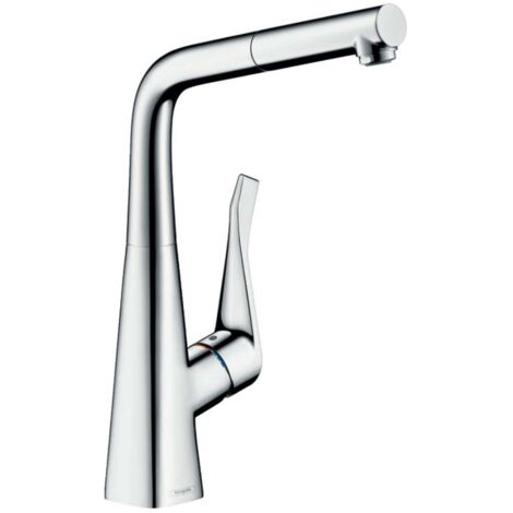 Hansgrohe Metris New - Spültisch Einhebelmischer 320 mit ausziehbarem Auslauf, verchromt 14821000