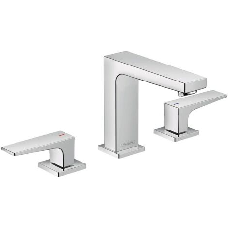 hansgrohe Metropol 3-Loch Waschtischarmatur 110, Hebelgriffe,