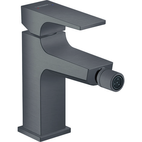 Hansgrohe Metropol - Bidetarmatur mit Ablaufgarnitur Push-Open, schwarz chrom gebürstet 32520340
