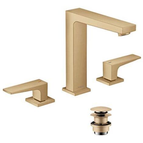 hansgrohe Metropol Mélangeur lavabo 3 trous 160, poignées à