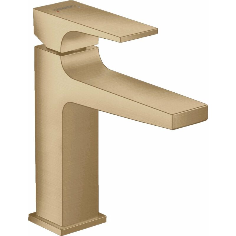 

hansgrohe Metropol mezclador monomando de lavabo 110, con manija de palanca, con residuos de apertura rápida, proyección de 135mm, color: bronce