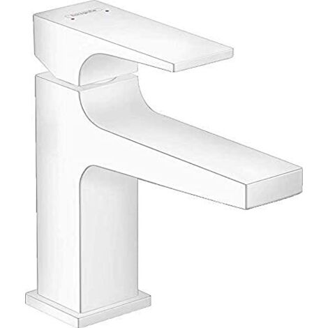 Hansgrohe Metropol - Miscelatore da lavabo, con sistema di scarico Push-Open, bianco opaco 32500700