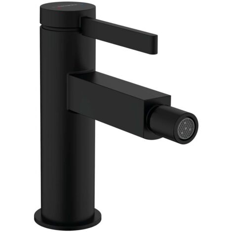 HANSGROHE Mezclador de bidé, desagüe Push-Open negro mate Finoris