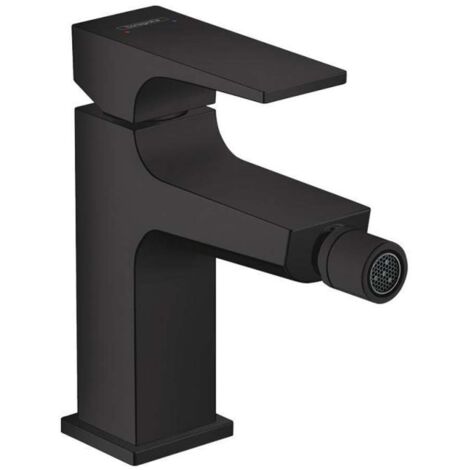HANSGROHE Mezclador de bidé manecilla, desagüe Push-Open negro mate